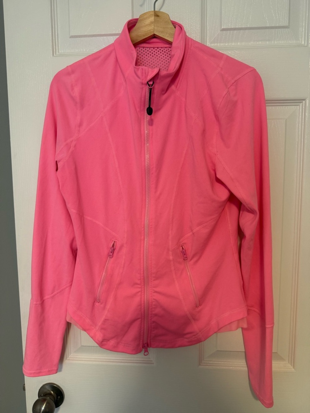 Women's Bright Pink Zip Front Lightweight Jacket